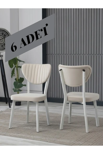 ELMA SANDALYE BEYAZ AYAK ( 6 ADET ) ürün görseli 1