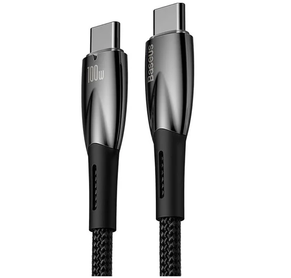 Baseus Süper Hızlı 100W 1 Metre Type C To Type Şarj ve Data Kablosu, Kopmaz Halat Kablo 480 Mb Hızlı ürün görseli 1