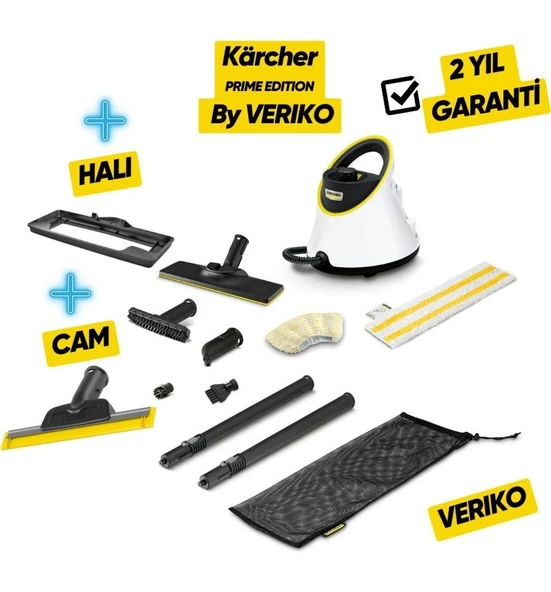 Karcher Sc 2 Deluxe Plus Easyfix Buharlı Temizlik Makinesi 1500W 3.2 Bar Cam Halı Başlığı Sert Zemin Kimyasalsız Hijyenik Hızlı Isınan Profesyonel Ev Tipi Yüksek Basınçlı Buhar Cihazı 2 Yıl Garanti ürün görseli 1