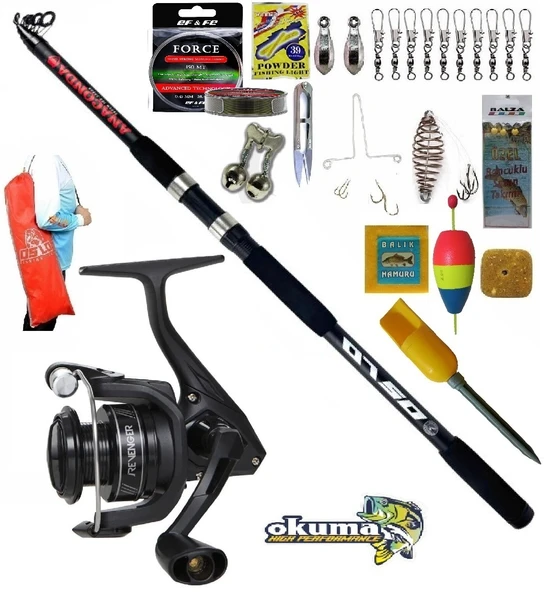 Okuma Revenger Rv-6000A 360cm 100-300gr Anaconda Profesyonel Sazan Kıyı Olta Takımı Seti ürün görseli 1