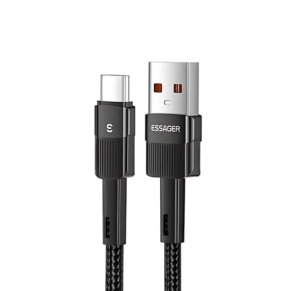 Essager 1 Metre 7A 66W USB to Type-C Süper Hızlı Şarj ve Data  Kablosu,Süper Dayanıklı Akım ve Isı Korumalı ürün görseli 1