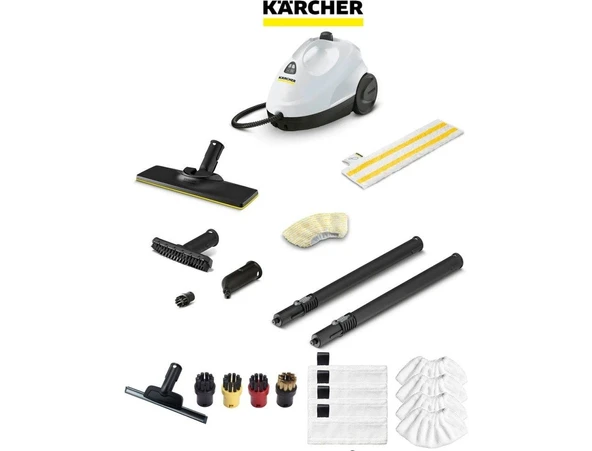 Karcher Sc 2 Easyfix Buharlı Temizleyici Full Set 1500W 3.2 Bar Cam Başlığı 21 Parça Halı Sert Zemin Kimyasalsız Hijyenik Hızlı Isınan Profesyonel Ev Tipi Buhar Temizlik Makinesi Almanya Menşeli Orij ürün görseli 1