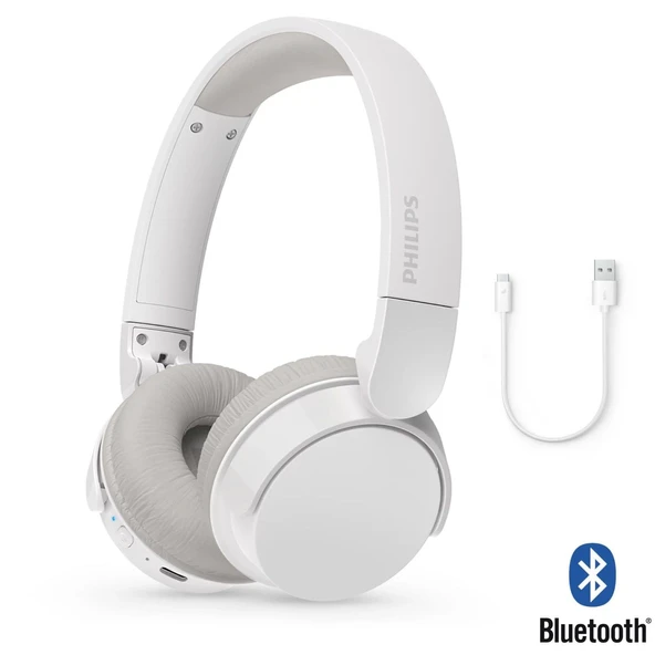 Philips Bluetooth 5.3 Mikrofonlu Kulak Üstü Kulaklık 25 Saat Pil Çoklu Bağlantı Pasif Ses Yalıtımı Güçlü Bas Hafif Gövde Beyaz TAH3209WT ürün görseli 1