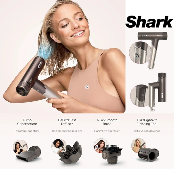 Shark SpeedStyle Pro Flex 4 İşlevli Üstün Kaliteli Saç Bakım Seti, Katlanabilir Gövde, Güçlü Hava Ak ürün görseli 1