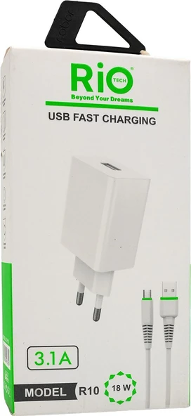 USB şarj adaptörü ve kablo hızlı şarj destekli ürün görseli 1