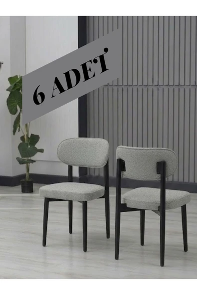BADE SANDALYE SİYAH AYAK 6 ADET ürün görseli 1