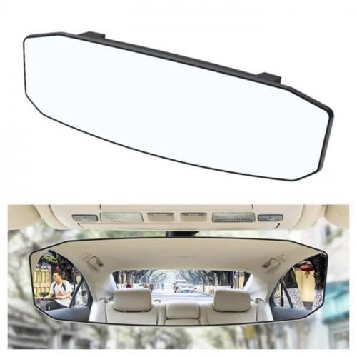 Polham 30x9 CM Ultra Geniş Araç İçi Geniş Açılı Araç Dikiz Aynası, Kavisli, Genişletilmiş Açılı Ayna ürün görseli 1