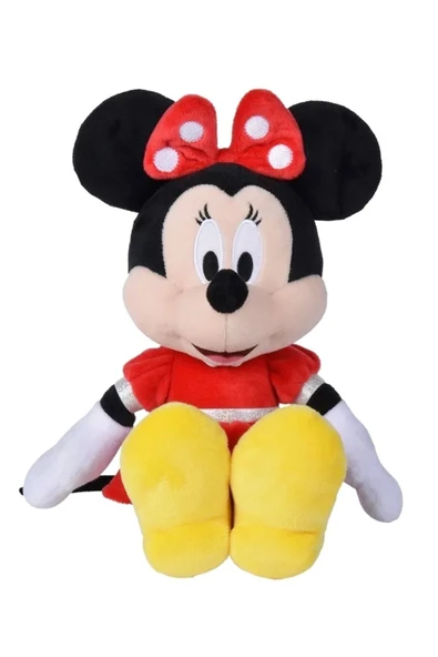 Lisanslı Minnie Kırmızı Elbiseli Peluş 30 cm ile Minnie'nin Sihirli Dünyasına Girin! ürün görseli 1