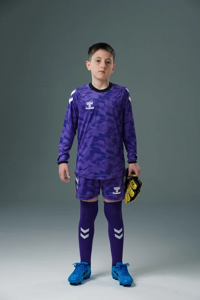 Hummel Line Kaleci Tek Üst Forma Mor Çocuk - Resim 4