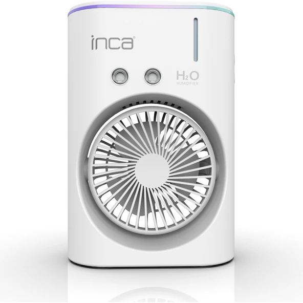 Inca IMF-10B - 2400mAh Sarjli Buzlu Su Hazneli Renkli Isikli - Tasinabilir Masaustu Sogutucu Fan ürün görseli 1