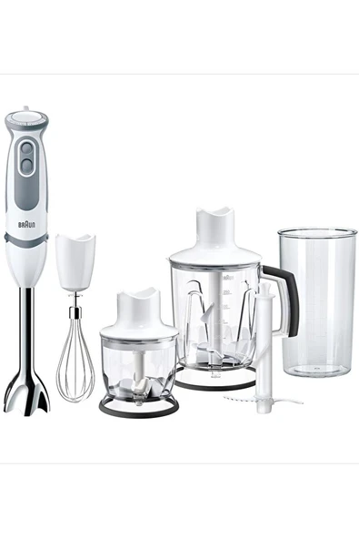 Braun MQ5245WH MultiQuick 5 Vario 1000W 1.25 L Geniş Hazneli Çelik Uçlu El Blender Seti ürün görseli 1