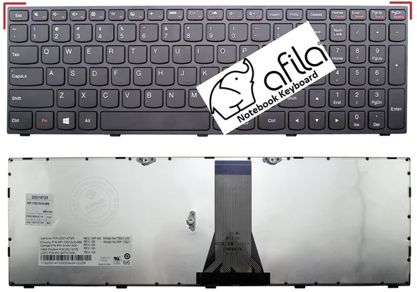 Lenovo B5045 B50-45 20388 80F0 Notebook Klavyesi (Siyah TR) ürün görseli 1