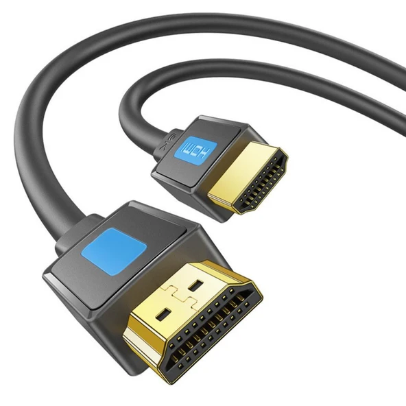 Polham Jasoz Altın Kaplama 2 Metre HD Series 120hz 8K HDMI to HDMI 2.1V HDMI Kablosu Görüntü Aktarım Kablosu ürün görseli 1
