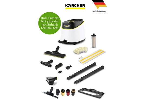 Karcher Sc 3 Deluxe Easyfix Buhar Temizleyici 1900W 3.5 Bar Sürekli Su Doldurma Sert Zemin Halı Fayans Cam Kimyasalsız Hijyenik Hızlı Isınan Profesyonel Ev Tipi Buhar Temizlik Cihazı Avrupa Kalite ürün görseli 1