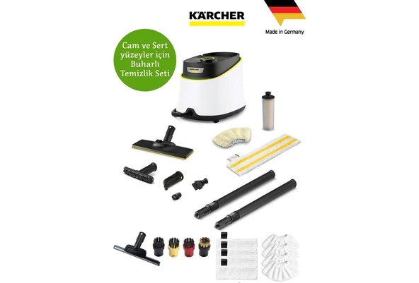 Karcher Sc 3 Deluxe Easyfix Buharlı Temizleyici 1900W 3.5 Bar Sürekli Su Doldurma Sert Zemin Fayans Cam Halı Kimyasalsız Hijyenik Hızlı Isınan Profesyonel Ev Tipi Buhar Temizleyici Avrupa Kalite ürün görseli 1