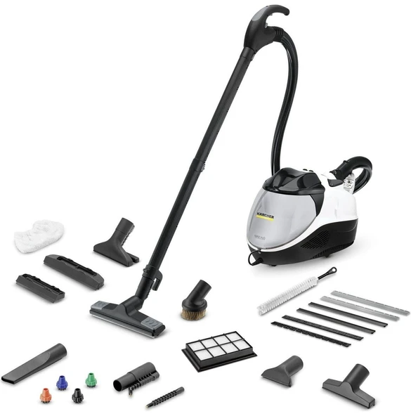 Karcher Sv 7 Buharlı Temizleyici Süpürge 2200W 4 Bar HEPA Filtreli Su Filtreli Cam Halı Sert Zemin Mobilya Kimyasalsız Hijyenik Profesyonel Ev Tipi Yüksek Basınçlı Buhar Makinesi 2 Yıl Garantili ürün görseli 1