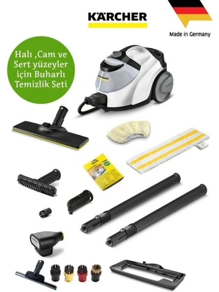 Karcher Sc 5 Easyfix Iron Plug Buharlı Temizlik Makinesi 2200W 4.2 Bar Yedek Temizlik Seti Cam Halı Sert Zemin Kimyasalsız Hijyenik Profesyonel Ev Tipi Yüksek Basınçlı Buhar Cihazı Garantili ürün görseli 1
