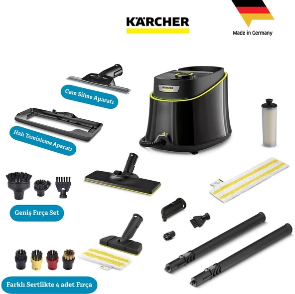 Karcher Sc 3 Deluxe Easyfix Plus Set 1900W 3.5 Bar Hızlı Isınan Buharlı Temizlik Makinesi Cam Halı Sert Zemin Kimyasalsız Hijyenik Profesyonel Ev Tipi Yüksek Basınçlı Buhar Temizleyici Garantili ürün görseli 1