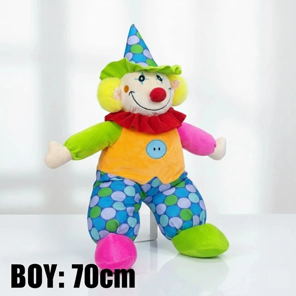 70 cm BÜYÜK BOY Palyaço Peluş Oyuncak Bebek ürün görseli 1