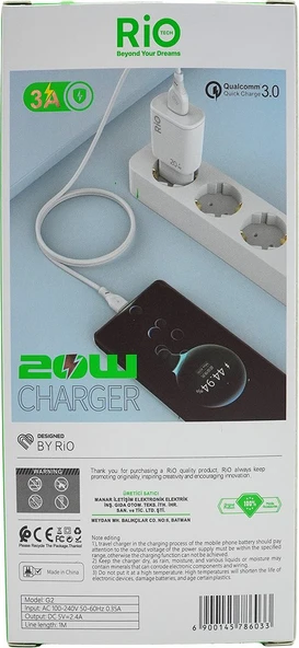 Hızlı Şarj Adaptörü ve USB-C Kablosu - Resim 3