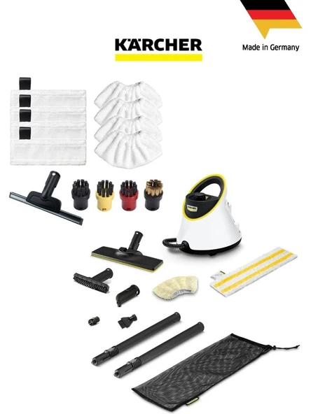 Karcher Sc 2 Easyfix Buharlı Temizlik Makinesi 1500W 3.2 Bar Cam ve Sert Zemin Etkili Set Halı Kimyasalsız Hijyenik Hızlı Isınan Profesyonel Ev Tipi Yüksek Basınçlı Buhar Temizleyici Garantili ürün görseli 1