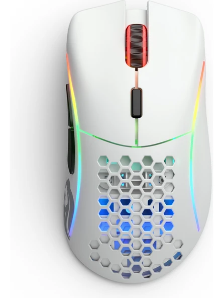 Glorious Model D GLO-MS-DW-MW Mat Beyaz RGB Şarjlı Optik Kablosuz Oyuncu Mouse ürün görseli 1