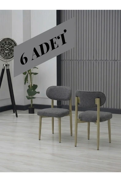 BADE SANDALYE BEJ AYAK 6 ADET ürün görseli 1