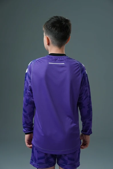 Hummel Line Kaleci Tek Üst Forma Mor Çocuk - Resim 5