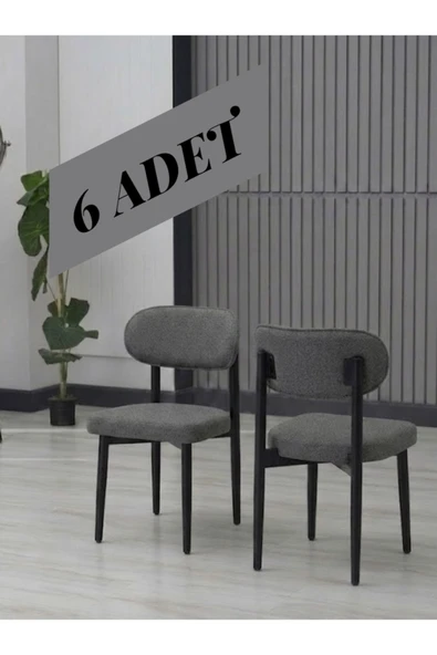 BADE SANDALYE SİYAH AYAK 6 ADET ürün görseli 1