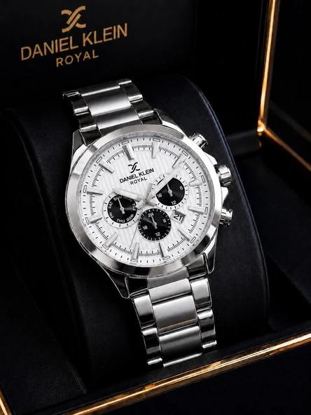 Daniel Klein Damat Ve Takım Elbiseye Özel 2 Yıl Garantili Çelik Kordon Erkek Kol Saati VS.BLKT.1119 ürün görseli 1