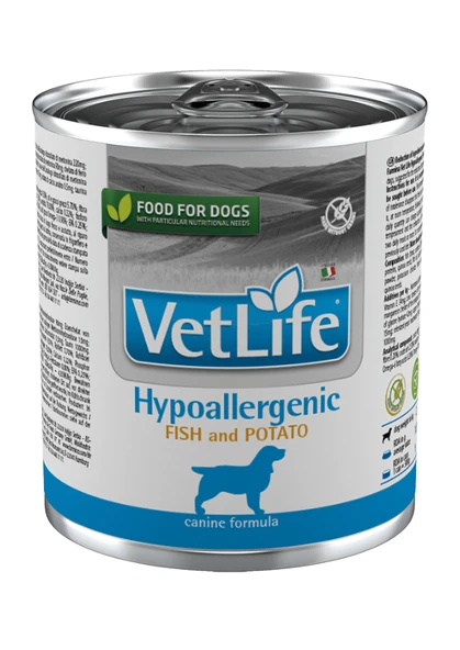Vet Life Hypoallergenic Balıklı ve Patatesli Konserve Köpek Maması 300 Gr ürün görseli 1