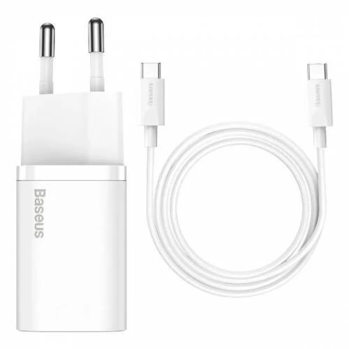 BASEUS 25W Hızlı Şarj Başlığı ve 1 Mt Type C Şarj ve Data Kablosu, Telefon ve PC Şarj Aleti ürün görseli 1