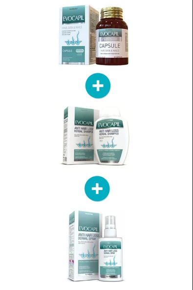 Evocapil Kapsül & Şampuan & Sprey ürün görseli 1