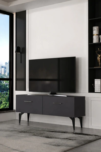 Dekortis Home Dekor 120DHDTS2AG EROS TV SEHPASI ANTRASİT-GÜMÜŞ ürün görseli 1