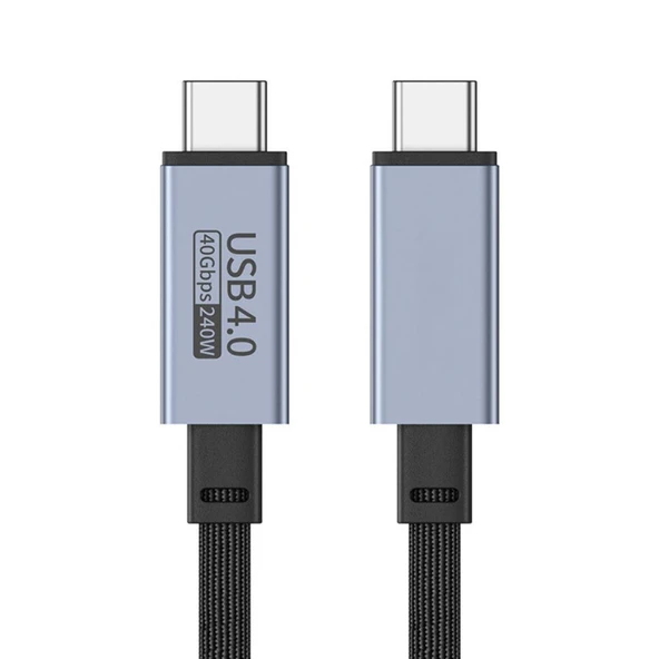Polham Jasoz 2 Metre 240W 4.0 Thunderbolt Type-C to Type-C Şarj, Data ve 8K 60Hz Görüntü Aktarım Kablosu ürün görseli 1