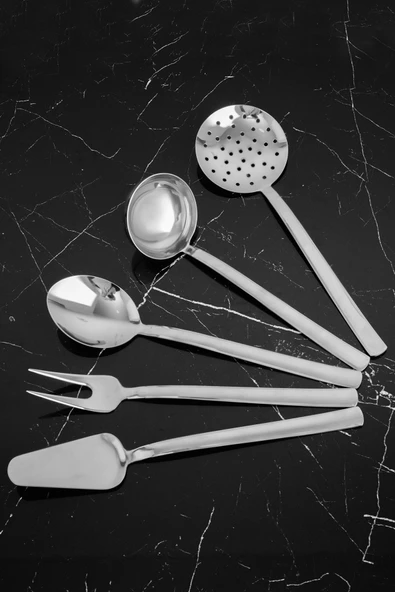 Cooker Milas 5 Parça Paslanmaz Çelik Servis Takımı ürün görseli 1