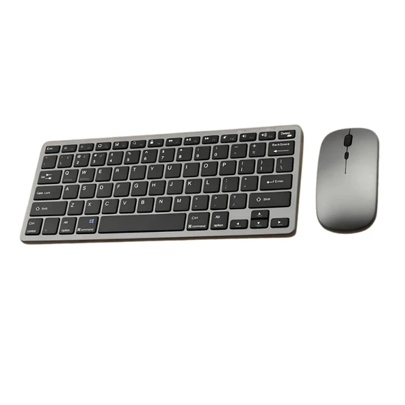 Polham Premium Slim Süper Sessiz Klavye ve Mouse Seti, Telefon, Tablet, PC, TV Uyumlu Klavye Seti ürün görseli 1