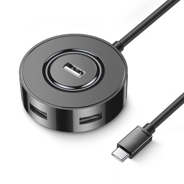 Polham Jazos 4in1 Type C to 4x USB 2.0 Çoğaltıcı Okuyucu Hup Adaptör, Klavye, Mouse, Yazıcı, USB Okuyucu ürün görseli 1