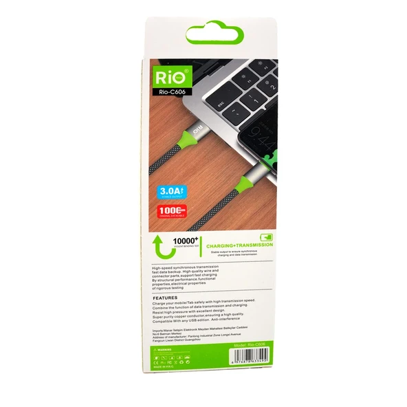USB / TYPE-C Hızlı Şarj Data Kablosu 100 cm - Resim 3
