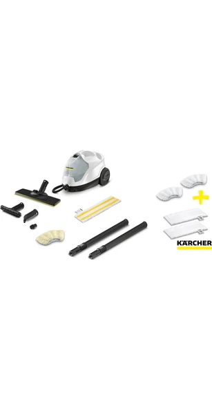 Karcher Sc 4 Premium Easyfix Buharlı Temizlik Makinesi 2000W 3.5 Bar Yedek Havlu Seti Cam Halı Sert Zemin Hızlı Isınan Kimyasalsız Hijyenik Profesyonel Ev Tipi Buhar Temizleyici Orijinal Almanya Gara ürün görseli 1