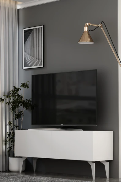 Dekortis Home Dekor 120DHDTS1BG SADEM TV SEHPASI BEYAZ-GÜMÜŞ ürün görseli 1
