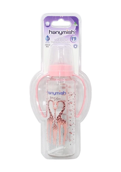 Hanymish Kulplu Cam Biberon 240 ml ürün görseli 1