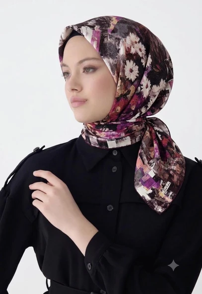 Saf Twill İpek  Eşarp -7729438-991 ürün görseli 1