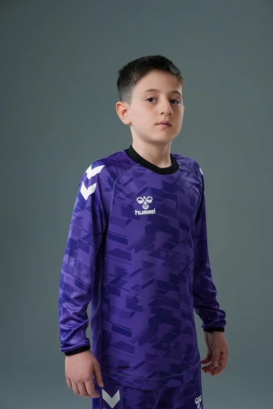 Hummel Line Kaleci Tek Üst Forma Mor Çocuk - Resim 2