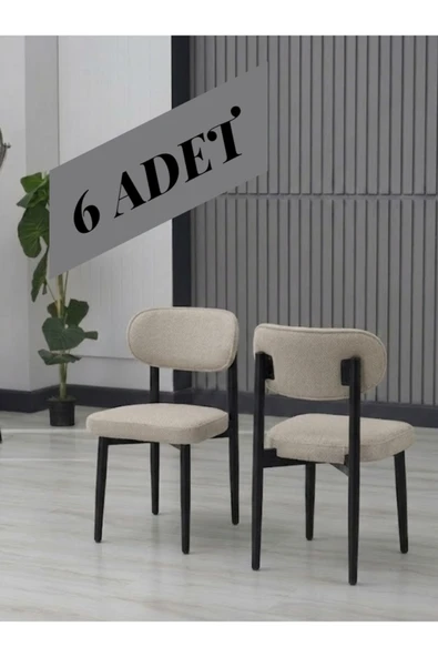 BADE SANDALYE SİYAH AYAK 6 ADET ürün görseli 1