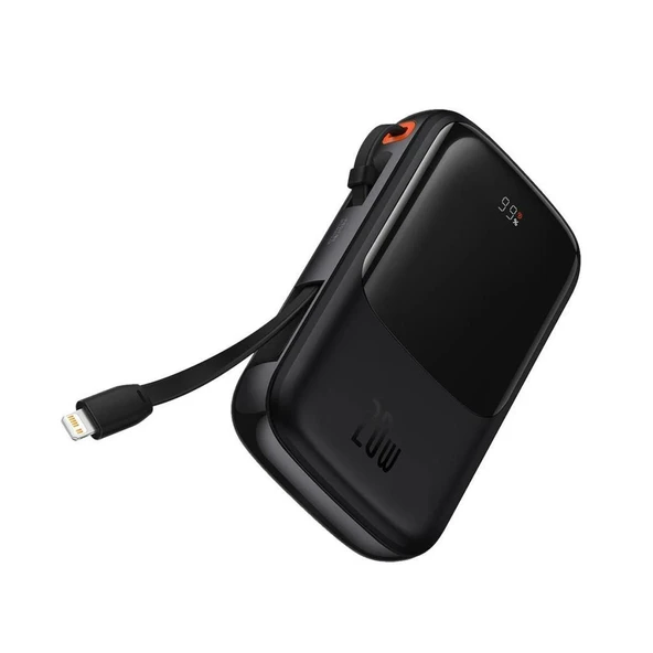 Baseus 20W 10000mAh İphone 13, 13 Pro, 13 Pro Max Lightning Şarj Kablolu Dijital Ekranlı Powerbank ürün görseli 1