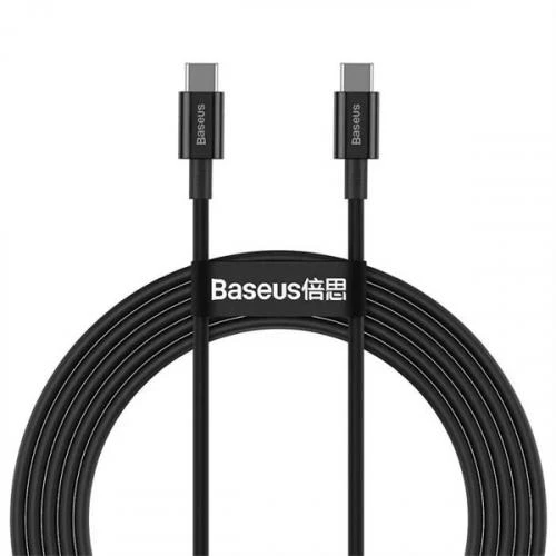 Baseus 1 Metre 5A 100W Ultra Hızlı Type C to Type C Şarj ve Data Kablosu, Süper Dayanıklı, 480Mbps ürün görseli 1