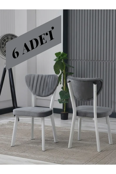 ELMA SANDALYE BEYAZ AYAK ( 6 ADET ) ürün görseli 1