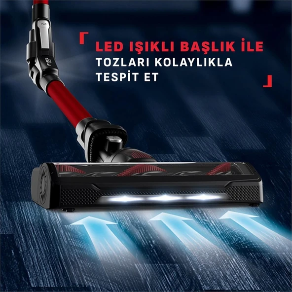 Tefal Bükülebilir Flex Boru Teknolojisi 100 Air Watt Güçlü Emiş Evcil Hayvan Dostu Şarjlı Dikey Süpürge X-Force Flex 9.60 TY2098WO ürün görseli 1