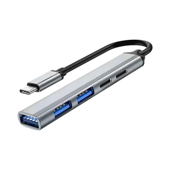 Polham 5in1 Type C To 3x USB, 2x PD Type C Çoğaltıcı Çevirici HUB, Klavye, Mouse,USB Okuyucu Adaptör ürün görseli 1